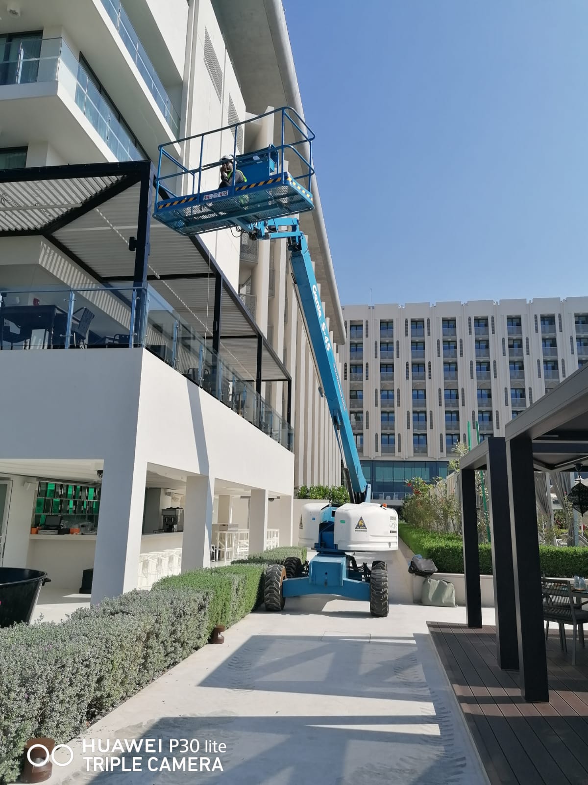 Installation of pergola canopy at W Hotel